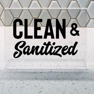 All items have been cleaned and sanitized.